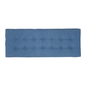 English Elm Christopher Knight Home® - Mid-Century Upholstered Storage Bench with Button-Tufted Top, Walnut Legs, Handcrafted Accent Seat Blue 61147.00BLU