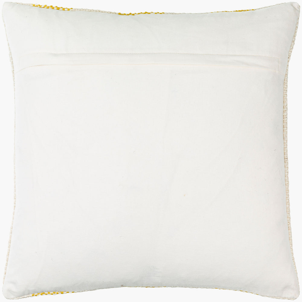 Surya Kesha Cottage Charm 18"L X 18"W Vintage-inspired Accent Pillow - Cozy Linen & Cotton Blend Decor Ivory Linen,Cotton,Cotton Kha002-1818d