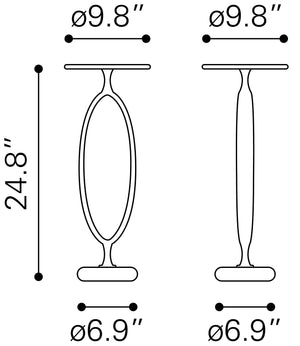 Bonita Accent Table Bronze 109881 Zuo Modern