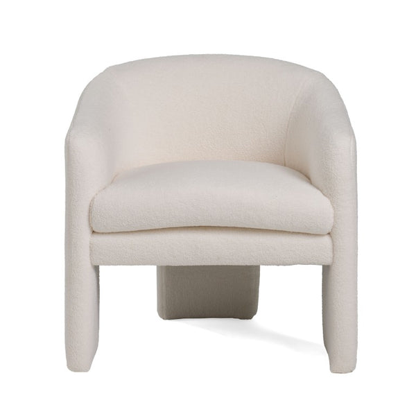 VIG Furniture Khan Off White Fabric Accent Chair — Wide Low-Slung Lounge Seat, High-Res Foam, Modern Tailored Look VGOD-ZW-21102-CH