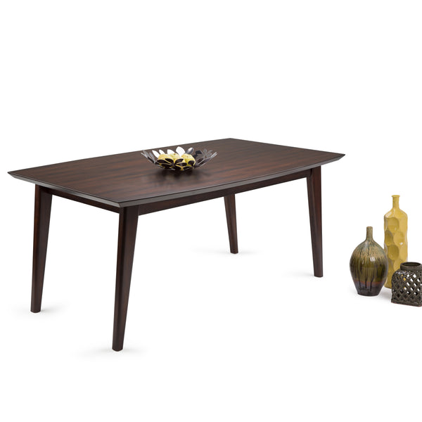 English Elm Draper Dining Table - Handcrafted Java Brown Mid-Century Modern Centerpiece For Stylish Spaces B136P158594