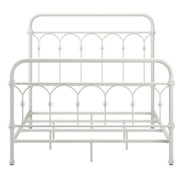 Homelegance By Top-Line Gracen Casted Knot Metal Bed White Metal
