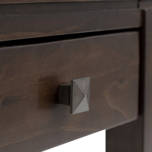 English Elm Cosmopolitan End Table - Rich Mahogany Brown With Storage, Modern Design For Any Living Space B136P159516