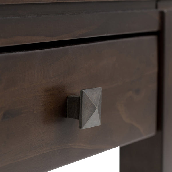 English Elm Cosmopolitan End Table - Rich Mahogany Brown With Storage, Modern Design For Any Living Space B136P159516