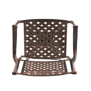 English Elm Christopher Knight Home® - TAHOE Cast Aluminum Bar Stool 29.5" Antique Copper Finish — Elegant Patterned Outdoor Patio Seating Durable 54024.00