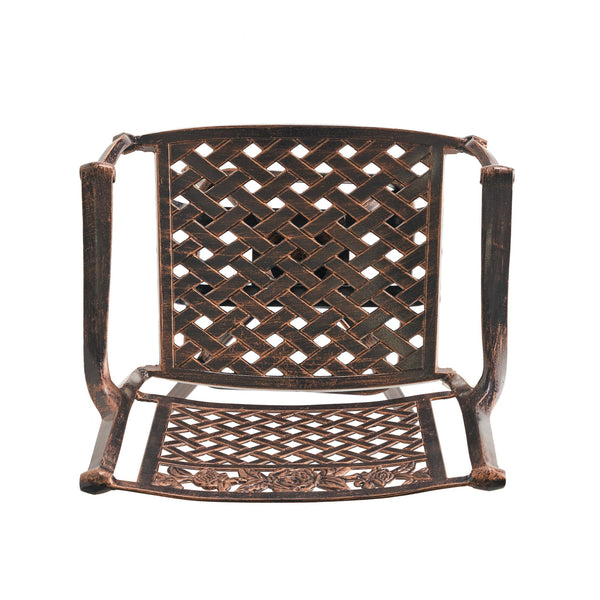 English Elm Christopher Knight Home® - TAHOE Cast Aluminum Bar Stool 29.5" Antique Copper Finish — Elegant Patterned Outdoor Patio Seating Durable 54024.00