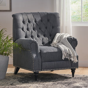 Christopher Knight Home® - Noble House - Sunapee Contemporary Tufted Recliner with Nailhead Trim