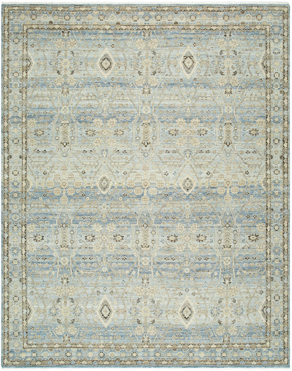 Khorasan KHO-2304 9' x 12' Handmade Rug KHO2304-912  Ash, Sage, Light Silver Surya