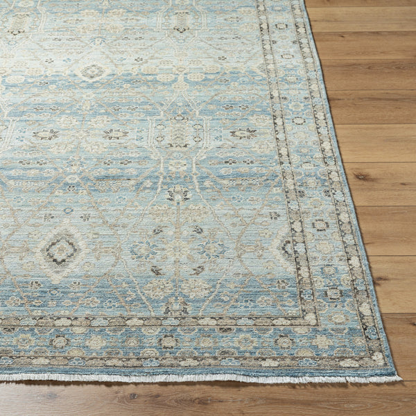 Khorasan KHO-2304 9' x 12' Handmade Rug KHO2304-912  Ash, Sage, Light Silver Surya