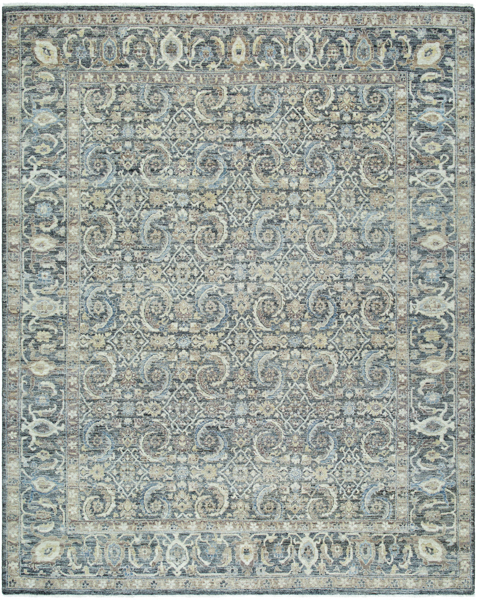 Khorasan KHO-2305 9' x 12' Handmade Rug KHO2305-912  Sterling Grey, Grey, Light Silver, Nickel Surya