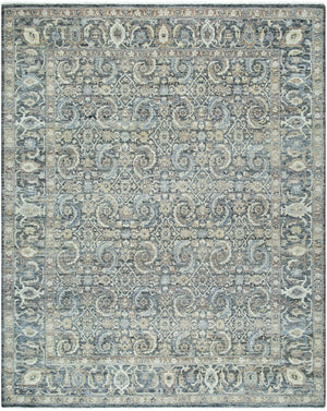 Khorasan KHO-2305 9' x 12' Handmade Rug KHO2305-912  Sterling Grey, Grey, Light Silver, Nickel Surya
