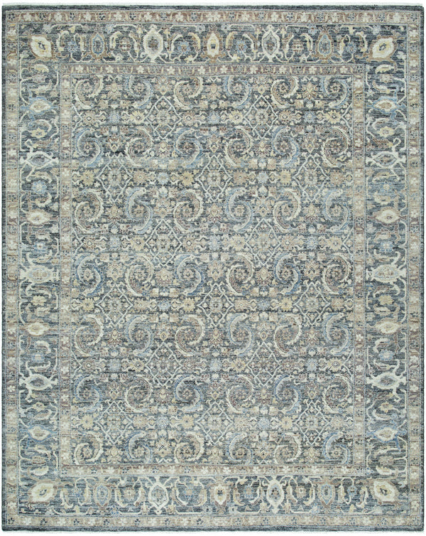 Khorasan KHO-2305 9' x 12' Handmade Rug KHO2305-912  Sterling Grey, Grey, Light Silver, Nickel Surya