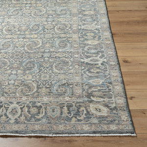 Khorasan KHO-2305 9' x 12' Handmade Rug KHO2305-912  Sterling Grey, Grey, Light Silver, Nickel Surya