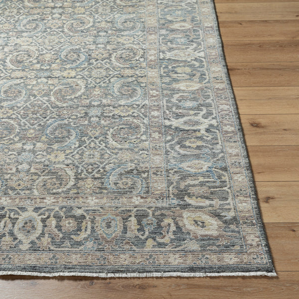 Khorasan KHO-2305 9' x 12' Handmade Rug KHO2305-912  Sterling Grey, Grey, Light Silver, Nickel Surya