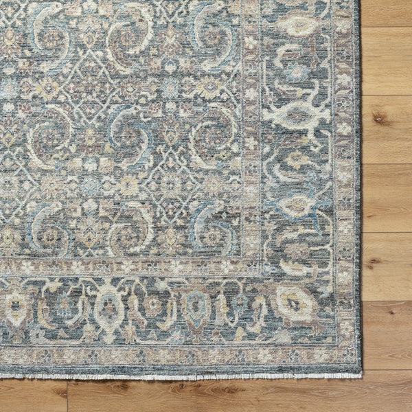 Khorasan KHO-2305 9' x 12' Handmade Rug KHO2305-912  Sterling Grey, Grey, Light Silver, Nickel Surya