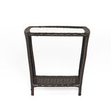 Christopher Knight Home® - Noble House - Weston Outdoor Wicker Side Table with Glass Top