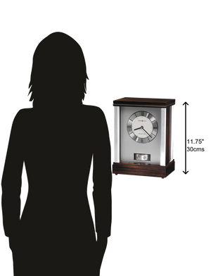 Hekman Furniture 635172 Gardner Mantel Clock - Elegant Silver Accents, Classic Design, Westminster Chime For Home Decor  Gardner Mantel Clock 635172