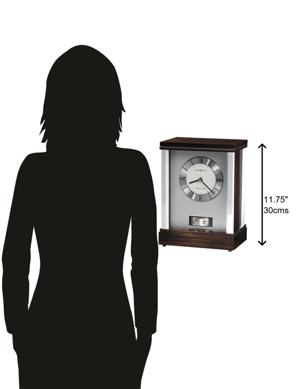 Hekman Furniture 635172 Gardner Mantel Clock - Elegant Silver Accents, Classic Design, Westminster Chime For Home Decor  Gardner Mantel Clock 635172