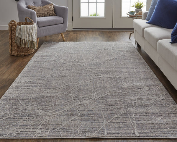 Feizy Rugs Lennon Abstract Distressed Rug - Durable Polyester & Polypropylene For Sophisticated Home Décor Taupe,Gray Polyester,Polypropylene Len39fzfbgeivyc00