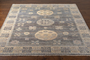 Khotan KHT-2301 9' x 12' Handmade Rug KHT2301-912  Dark Blue, Medium Gray, Medium Brown Surya