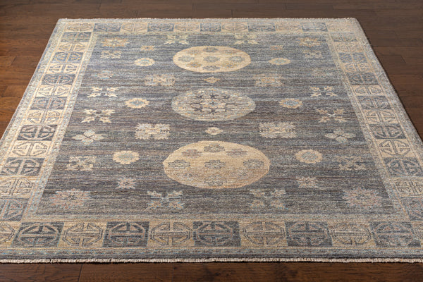 Khotan KHT-2301 9' x 12' Handmade Rug KHT2301-912  Dark Blue, Medium Gray, Medium Brown Surya