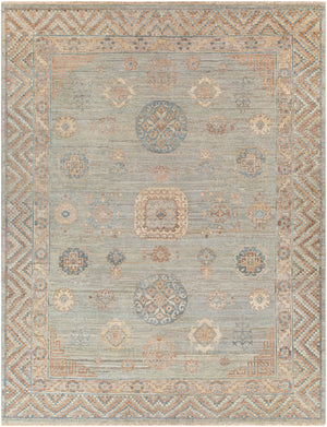 Khotan KHT-2302 9' x 12' Handmade Rug KHT2302-912  Sage, Blue, Mauve, Light Beige, Cream, Camel Surya