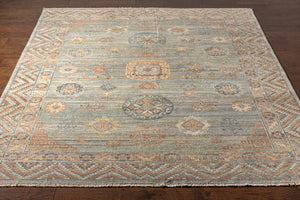 Khotan KHT-2302 9' x 12' Handmade Rug KHT2302-912  Sage, Blue, Mauve, Light Beige, Cream, Camel Surya