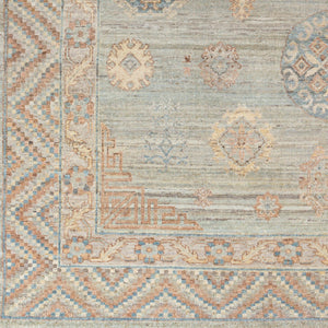 Khotan KHT-2302 9' x 12' Handmade Rug KHT2302-912  Sage, Blue, Mauve, Light Beige, Cream, Camel Surya