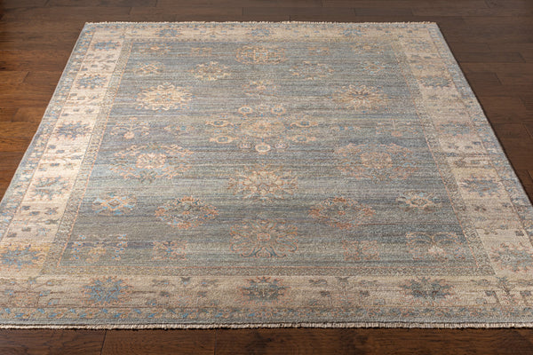 Khotan KHT-2303 9' x 12' Handmade Rug KHT2303-912  Sage, Blue, Mauve, Light Beige, Cream Surya