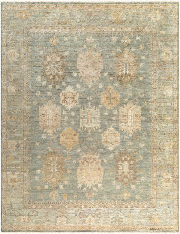 Surya Khotan Hand Knotted Wool Accent Rug with Geometric Central Asian Motifs and Fringe 2' x 3' Rectangle KHT2304-23