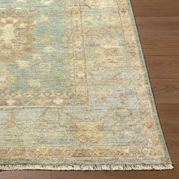 Surya Khotan Hand Knotted Wool Accent Rug with Geometric Central Asian Motifs and Fringe 2' x 3' Rectangle KHT2304-23