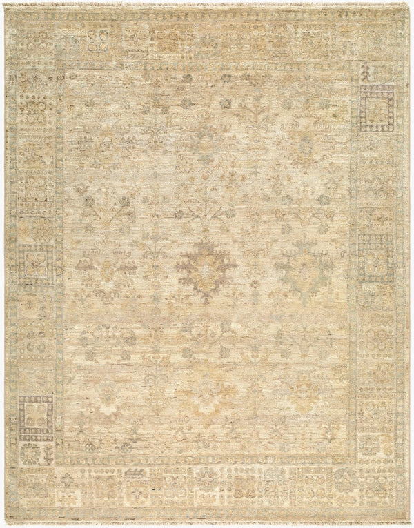 Surya Khotan Hand Knotted Wool Area Rug with Geometric Medallions for Entryways and Bedside 8' x 10' Rectangle KHT2306-810