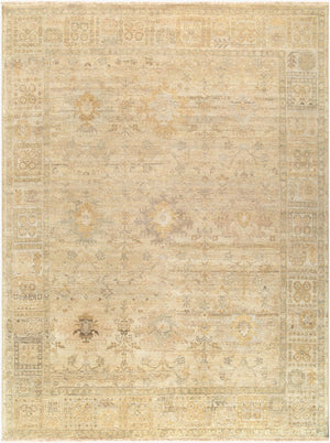 Surya Khotan Hand Knotted Wool Area Rug with Geometric Medallions for Entryways and Bedside 9' x 12' Rectangle KHT2306-912