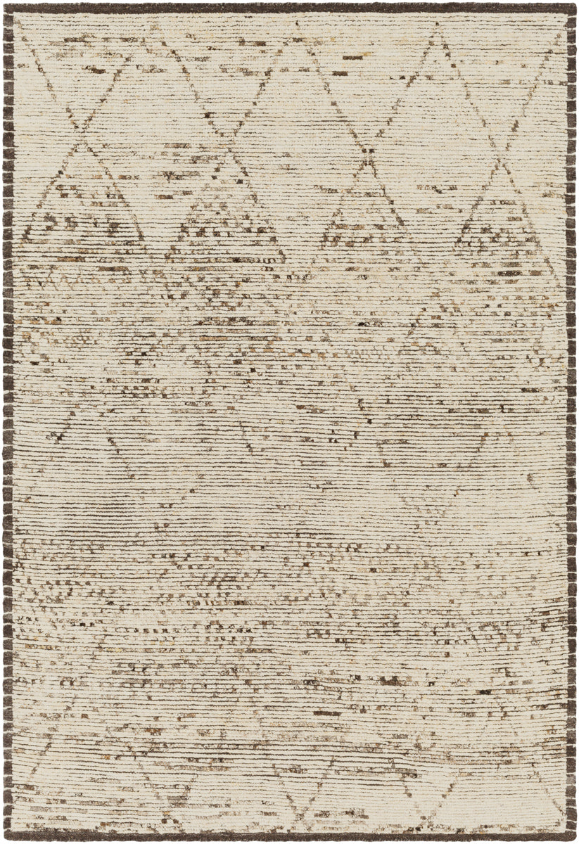 Khyber KHY-2301 6' x 9' Handmade Rug KHY2301-69  Brown, Tan, Black, Dark Brown, Charcoal, Beige Surya