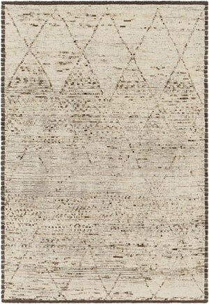 Khyber KHY-2301 6' x 9' Handmade Rug KHY2301-69  Brown, Tan, Black, Dark Brown, Charcoal, Beige Surya