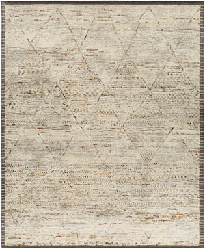 Khyber KHY-2301 8' x 10' Handmade Rug KHY2301-810  Brown, Tan, Black, Dark Brown, Charcoal, Beige Surya