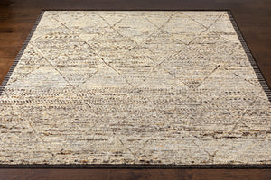 Khyber KHY-2301 8' x 10' Handmade Rug KHY2301-810  Brown, Tan, Black, Dark Brown, Charcoal, Beige Surya