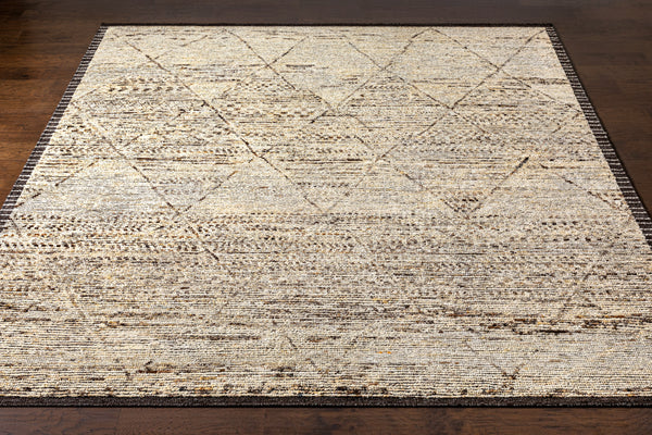 Khyber KHY-2301 8' x 10' Handmade Rug KHY2301-810  Brown, Tan, Black, Dark Brown, Charcoal, Beige Surya