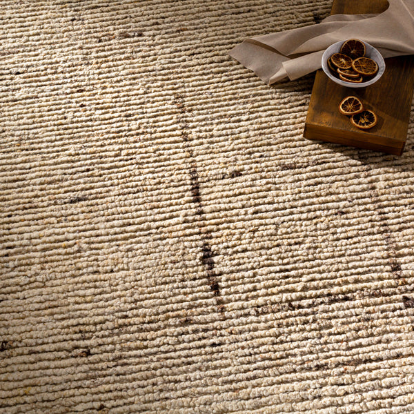 Khyber KHY-2302 9' x 12' Handmade Rug KHY2302-912  Wheat, Beige, Dark Brown Surya