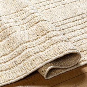 Khyber KHY-2305 9' x 12' Handmade Rug KHY2305-912  Light Gray, Beige, Dark Brown, Tan, Wheat Surya