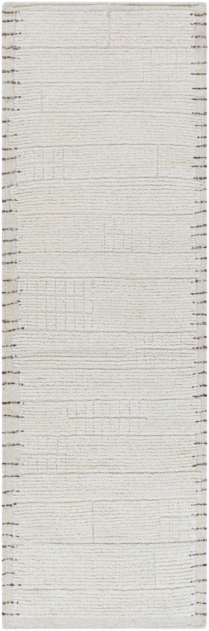 Khyber KHY-2306 2'6" x 8' Runner Handmade Rug KHY2306-268  Wheat, Beige, Dark Brown, Tan Surya