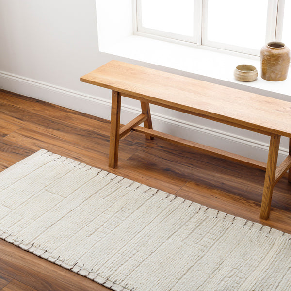 Khyber KHY-2306 2'6" x 8' Runner Handmade Rug KHY2306-268  Wheat, Beige, Dark Brown, Tan Surya