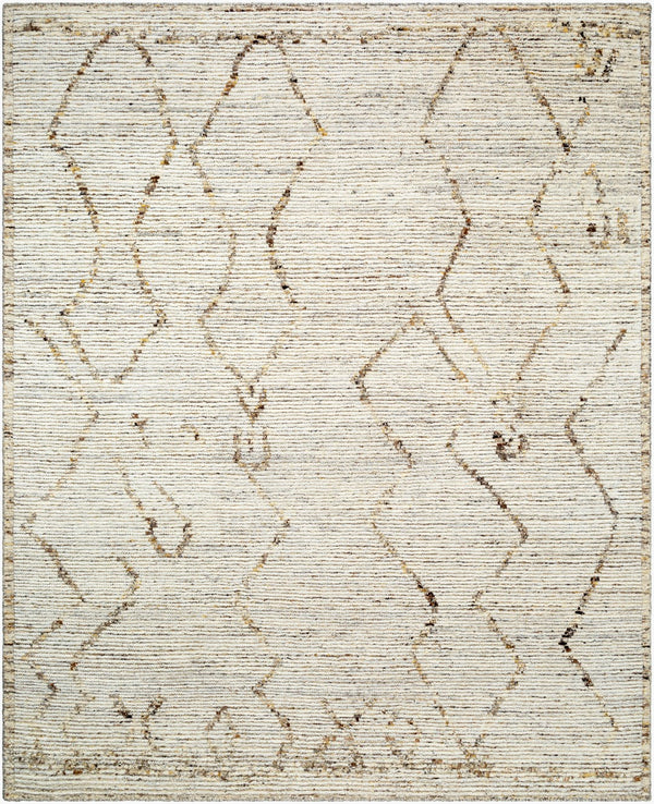 Surya Khyber Handmade 2' X 3' Bohemian Rug - Unique Global Style, Soft Medium Pile, Perfect For Any Room! Ivory Wool Khy2308-23