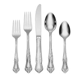 Oneida Azalea 45-Piece Stainless Steel Flatware Set, Mirror Finish, Dishwasher Safe