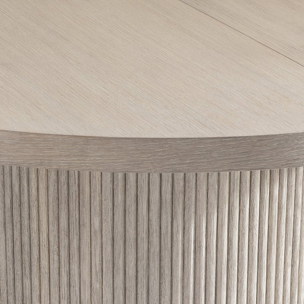 Bernhardt Bernhardt Lucerne Wire-brushed Oak Round Dining Table with Reeded Pedestal Base K2294