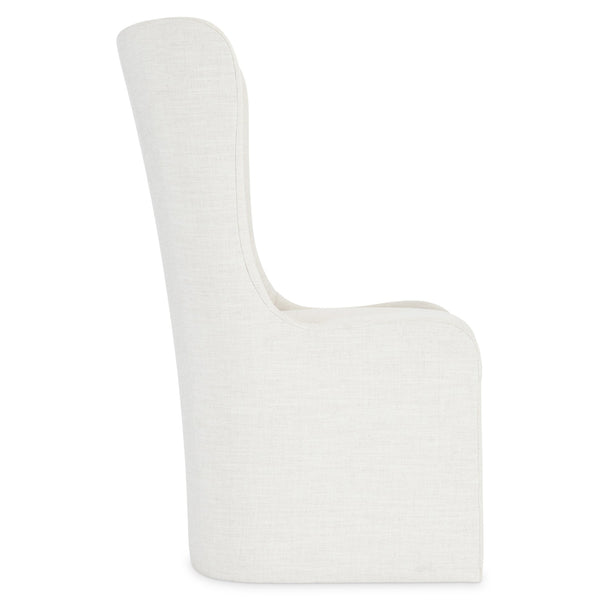 Bernhardt Bernhardt Albion Upholstered Side Chair With Oak Frame, Wingback Silhouette, Casters & Slipcover Look 311503