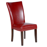 Steve Silver Hartford Bonded Chair Red, Set of 2 HF500RD