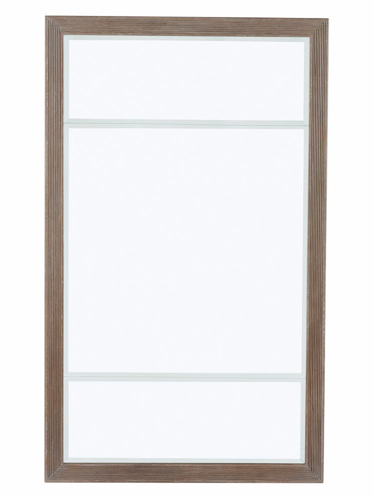 A.R.T. Furniture Cityscapes Whitney Mirror - Contemporary Triptych Design In Stone Finish, Versatile Hanging Options! Brown, Brown Parawood Solids And Quarter Oak Veneer 232121-2323