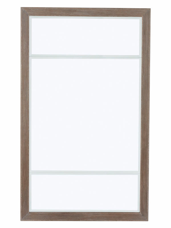 A.R.T. Furniture Cityscapes Whitney Mirror - Contemporary Triptych Design In Stone Finish, Versatile Hanging Options! Brown, Brown Parawood Solids And Quarter Oak Veneer 232121-2323
