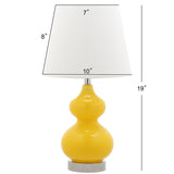 Safavieh Eva Double Mini Table Lamp Yellow KID4086H